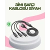 Mey İthalat® Hızlı Şarj Destekli Çoklu Şarj Kablosu – Seyahat ve Günlük Kullanım