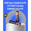 Mey İthalat® Hızlı Şarj Teknolojili USB Şarjlı AAA Pil – 40 Dakikada Tam Şarj