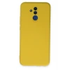 Mey İthalat®  Huawei Mate 20 Lite Kılıf Nano içi Kadife Silikon - Sarı