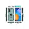Mey İthalat®  Huawei P Smart 2021 Kılıf Sofya Yüzüklü Silikon Kapak - Yeşil
