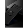 Mey İthalat®  Huawei P Smart S Kılıf Range Yüzüklü Silikon - Siyah