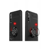 Mey İthalat®  Huawei P Smart S Kılıf Range Yüzüklü Silikon - Siyah