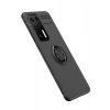 Mey İthalat®  Huawei P40 Kılıf Range Yüzüklü Silikon - Siyah