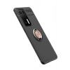 Mey İthalat®  Huawei P40 Kılıf Range Yüzüklü Silikon - Siyah-Gold