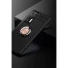 Mey İthalat®  Huawei P40 Kılıf Range Yüzüklü Silikon - Siyah-Gold