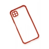 Mey İthalat®  Huawei P40 Lite Kılıf Miami Şeffaf Silikon - Kırmızı