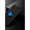 Mey İthalat®  Huawei Y5P Kılıf Range Yüzüklü Silikon - Siyah-Mavi