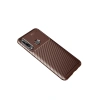 Mey İthalat®  Huawei Y6P Kılıf Auto Focus Karbon Kapak - Kahverengi