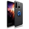 Mey İthalat®  Huawei Y6P Kılıf Range Yüzüklü Silikon - Siyah-Mavi