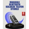 Mey İthalat® İçi Sarılabilen Kablo ve Yaka Klipsli Bluetooth Kulaklık