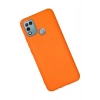 Mey İthalat®  İnfinix Hot 10 Play Kılıf Nano içi Kadife Silikon - Turuncu