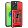Mey İthalat®  İnfinix Hot 40 Pro Kılıf Pars Lens Yüzüklü Silikon - Kırmızı