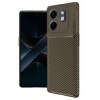 Mey İthalat®  İnfinix Smart 9 Kılıf Auto Focus Karbon Kapak - Kahverengi