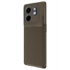 Mey İthalat®  İnfinix Smart 9 Kılıf Auto Focus Karbon Kapak - Kahverengi