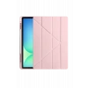 Mey İthalat®   iPad Pro 11 (2024) Kılıf Kalemlikli Hugo Tablet Kılıfı - Rose Gold