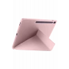 Mey İthalat®   iPad Pro 11 (2024) Kılıf Kalemlikli Hugo Tablet Kılıfı - Rose Gold