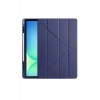 Mey İthalat®   iPad Pro 13 (2024) Kılıf Kalemlikli Hugo Tablet Kılıfı - Lacivert