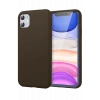 Mey İthalat®   iPhone 11 Kılıf First Silikon - Kahverengi