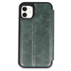 Mey İthalat®   iPhone 11 Kılıf Flip Cover - Koyu Yeşil