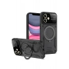 Mey İthalat®   iPhone 11 Kılıf Joy Lens Standlı Kapak - Siyah
