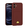 Mey İthalat®   iPhone 11 Kılıf Kelvin Kartvizitli Silikon - Bordo