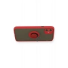 Mey İthalat®   iPhone 11 Kılıf Montreal Yüzüklü Silikon Kapak - Kırmızı
