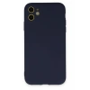 Mey İthalat®   iPhone 11 Kılıf Nano içi Kadife Silikon - Lacivert