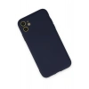 Mey İthalat®   iPhone 11 Kılıf Nano içi Kadife Silikon - Lacivert