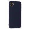 Mey İthalat®   iPhone 11 Kılıf Nano içi Kadife Silikon - Lacivert