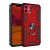 Mey İthalat®   iPhone 11 Kılıf Sofya Yüzüklü Silikon Kapak - Kırmızı