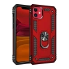 Mey İthalat®   iPhone 11 Kılıf Sofya Yüzüklü Silikon Kapak - Kırmızı