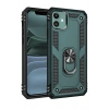 Mey İthalat®   iPhone 11 Kılıf Sofya Yüzüklü Silikon Kapak - Yeşil