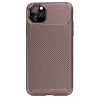 Mey İthalat®   iPhone 11 Pro Kılıf Auto Focus Karbon Kapak - Kahverengi