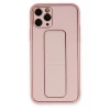 Mey İthalat®   iPhone 11 Pro Kılıf Coco Deri Standlı Kapak - Pembe