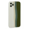 Mey İthalat®   iPhone 11 Pro Kılıf Ebruli Lansman Silikon - Beyaz-Yeşil