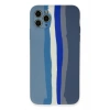 Mey İthalat®   iPhone 11 Pro Kılıf Ebruli Lansman Silikon - Mavi-Gri