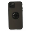 Mey İthalat®   iPhone 11 Pro Kılıf Montreal Yüzüklü Silikon Kapak - Siyah