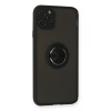 Mey İthalat®   iPhone 11 Pro Kılıf Montreal Yüzüklü Silikon Kapak - Siyah