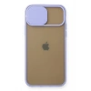 Mey İthalat®   iPhone 11 Pro Kılıf Palm Buzlu Kamera Sürgülü Silikon - Lila
