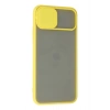 Mey İthalat®   iPhone 11 Pro Kılıf Palm Buzlu Kamera Sürgülü Silikon - Sarı