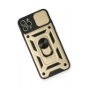 Mey İthalat®   iPhone 11 Pro Kılıf Pars Lens Yüzüklü Silikon - Gold