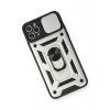 Mey İthalat®   iPhone 11 Pro Kılıf Pars Lens Yüzüklü Silikon - Gümüş