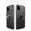 Mey İthalat®   iPhone 11 Pro Kılıf Range Yüzüklü Silikon - Siyah
