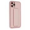 Mey İthalat®   iPhone 11 Pro Max Kılıf Coco Deri Standlı Kapak - Pembe