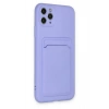 Mey İthalat®   iPhone 11 Pro Max Kılıf Kelvin Kartvizitli Silikon - Lila