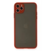 Mey İthalat®   iPhone 11 Pro Max Kılıf Montreal Silikon Kapak - Kırmızı