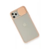 Mey İthalat®   iPhone 11 Pro Max Kılıf Palm Buzlu Kamera Sürgülü Silikon - Pembe