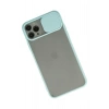 Mey İthalat®   iPhone 11 Pro Max Kılıf Palm Buzlu Kamera Sürgülü Silikon - Turkuaz