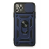 Mey İthalat®   iPhone 11 Pro Max Kılıf Pars Lens Yüzüklü Silikon - Lacivert