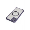 Mey İthalat®   iPhone 11 Pro Max Kılıf Prag Magneticsafe Kapak - Derin Mor